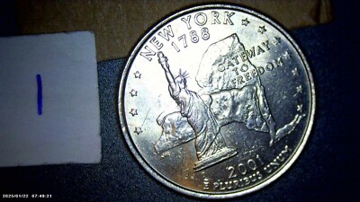 2001 New York  State Quarter errors... 9 COINS SEE MY ''SELLERS OTHER ITEMS''