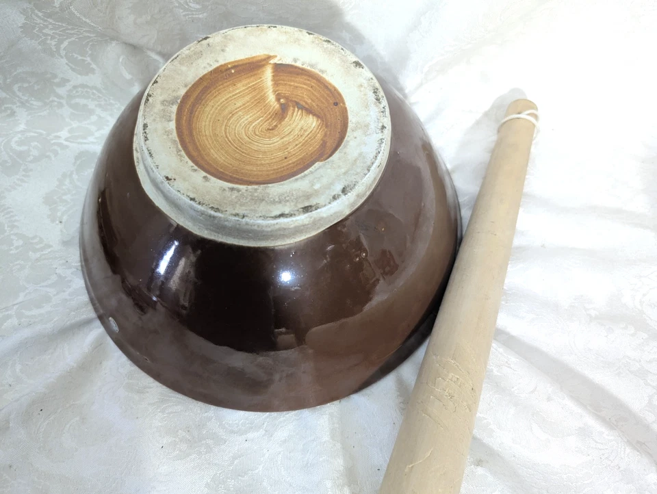 Larrge Suribachi 砂浆碗带木制杵日本 11 英寸 — 第 2/4 张图片