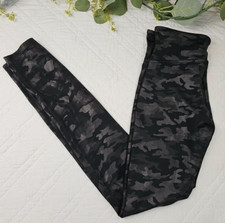 NWOT Spanx Womens Camo Tight Leggings Size S Black Metallic