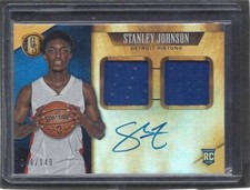 STANLEY JOHNSON 2015-16 GOLD STANDARD DUAL JERSEY ON CARD ROOKIE AUTO RC #D /149