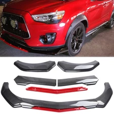 For Mitsubishi Outlander Sport Front Bumper Lip Spoiler Splitter Body Kit Carbon