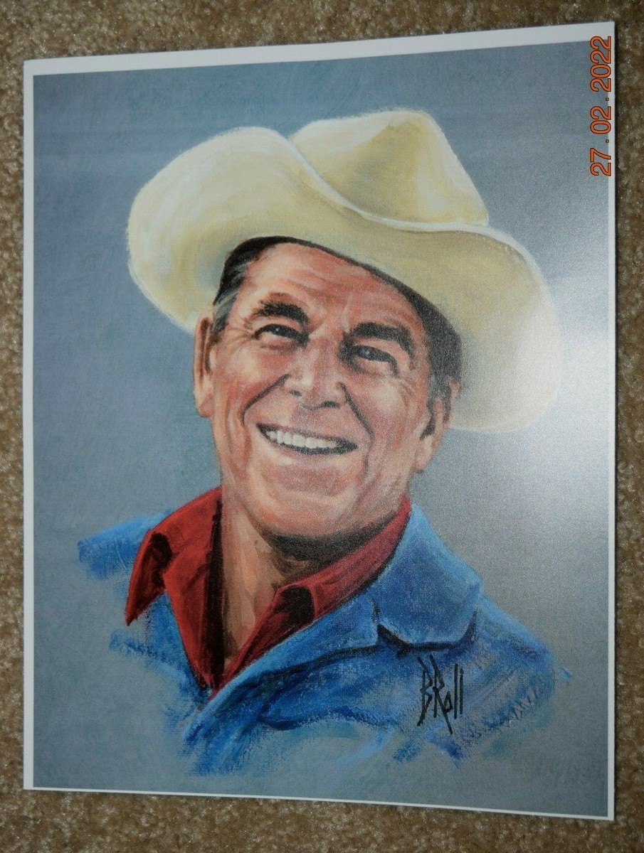REAGAN RANCH BOARD, LIMITED-EDITION COMMEMORATIVE COLOR PORTRAIT