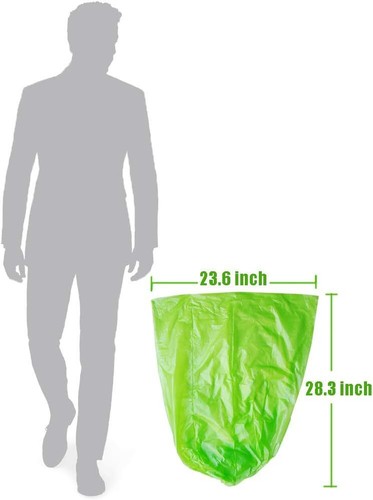 13 Gallon Biodegradable Trash Bags , 1.5 Mil Thick-60 Count (Green) - Picture 6 of 8