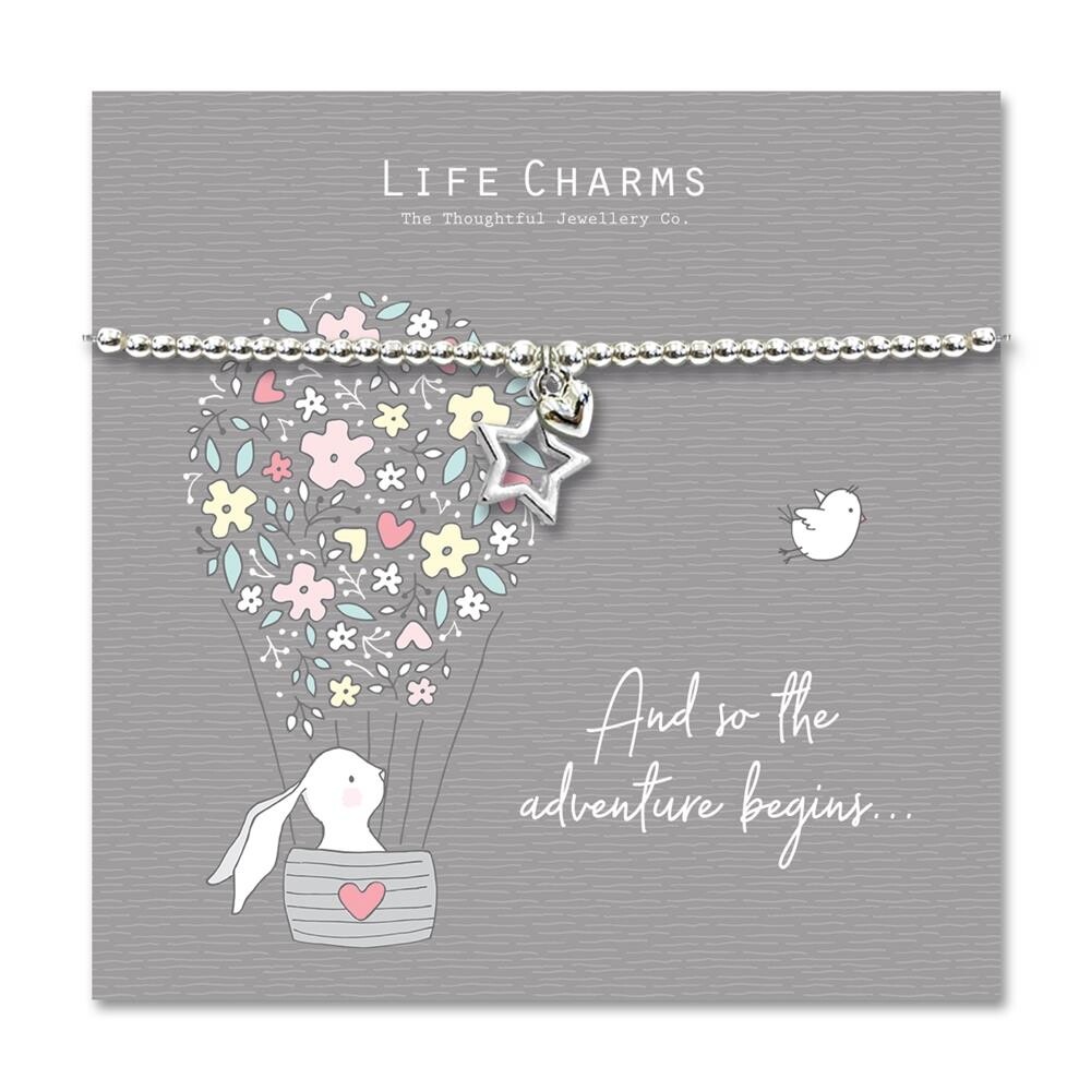 The Adventure Begins Bracelet – Life Charms Silver Plated Jewellery Gift For Her