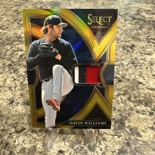 Gavin Williams 2023 Select Swatches Relic GOLD 9/10 Guardians SICK PATCH