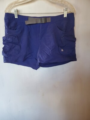 Columbia Women's Small Blue Nylon Belted Summerdry Cargo Shorts
