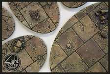 Gothic Rubble Oval bases. 75, 120, 170mm Light Caster Wargame Terrain. Unpainted
