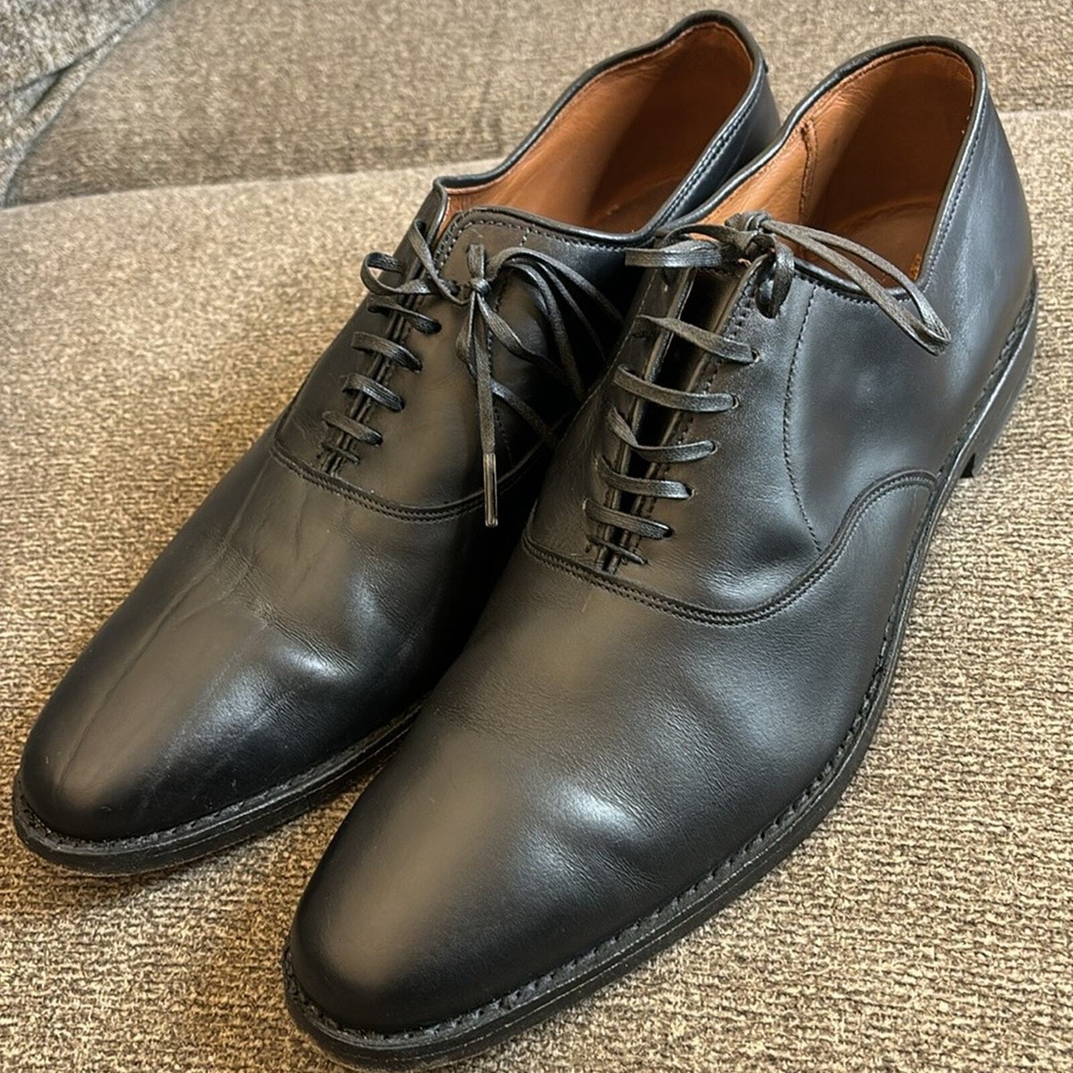 新品Allen Edmonds 黒 プレーントゥ カーライル サイズUS8.5 Allen Edmonds Carlyle Black Leather Plain-toe Oxford Dress