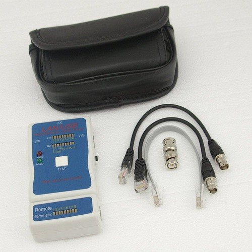 Tester for RJ45 /USB /RJ11 /BNC /RCA Cables with leather protective pouch - 第 1/4 張圖片
