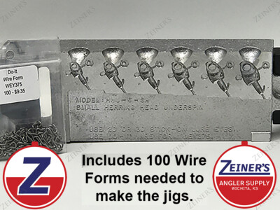 3514 HHU-6-SA Do-It Herring Head Underspin Mold w/100 WEY375 forms-6 asst sizes