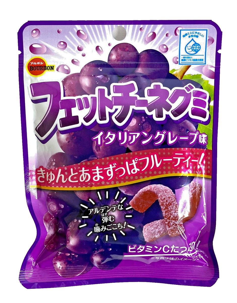 Japan Gummies Bourbon Fettuccine Gummy Italian Grape Flavor 50g