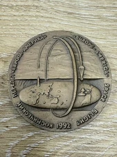 Table medal USSR Europe-America Space Flight 1992 Cosmos Plesetzk Seattle