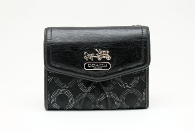 Coach Madison Op Art Dotted Medium Wallet Signature Bifold  display picture 1