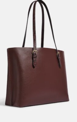 Coach Suede Tote Bag Bordeaux Snake Coach Suede Tote Bag Bordeaux 