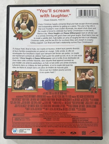 Four Christmases (DVD, 2008) Vince Vaughn Pre-owned FREE Shipping In Canada - Picture 3 of 3