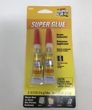 The Original Super Glue 2 Pack Clear .12oz  Metal Wood Rubber