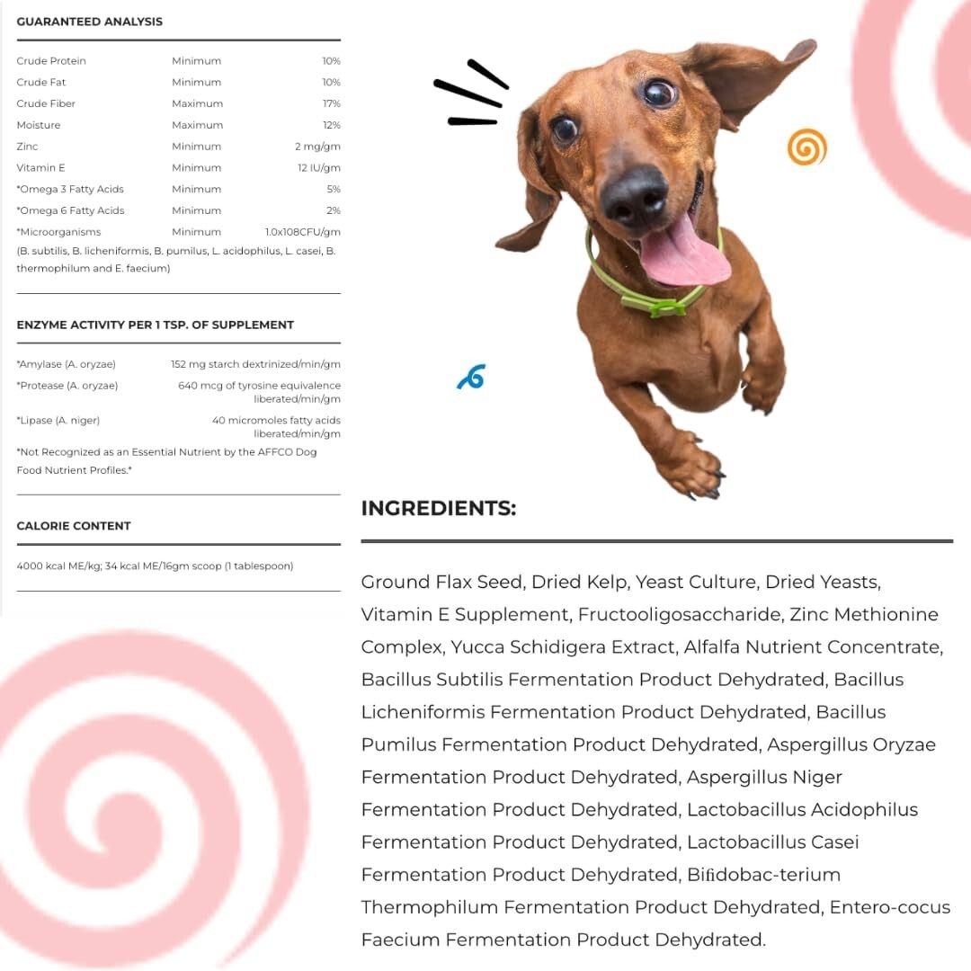 Dinovite Probiotic Supplement for Dogs - Omega 3 for Dogs - Hot Spot Relief⭐️⭐️⭐