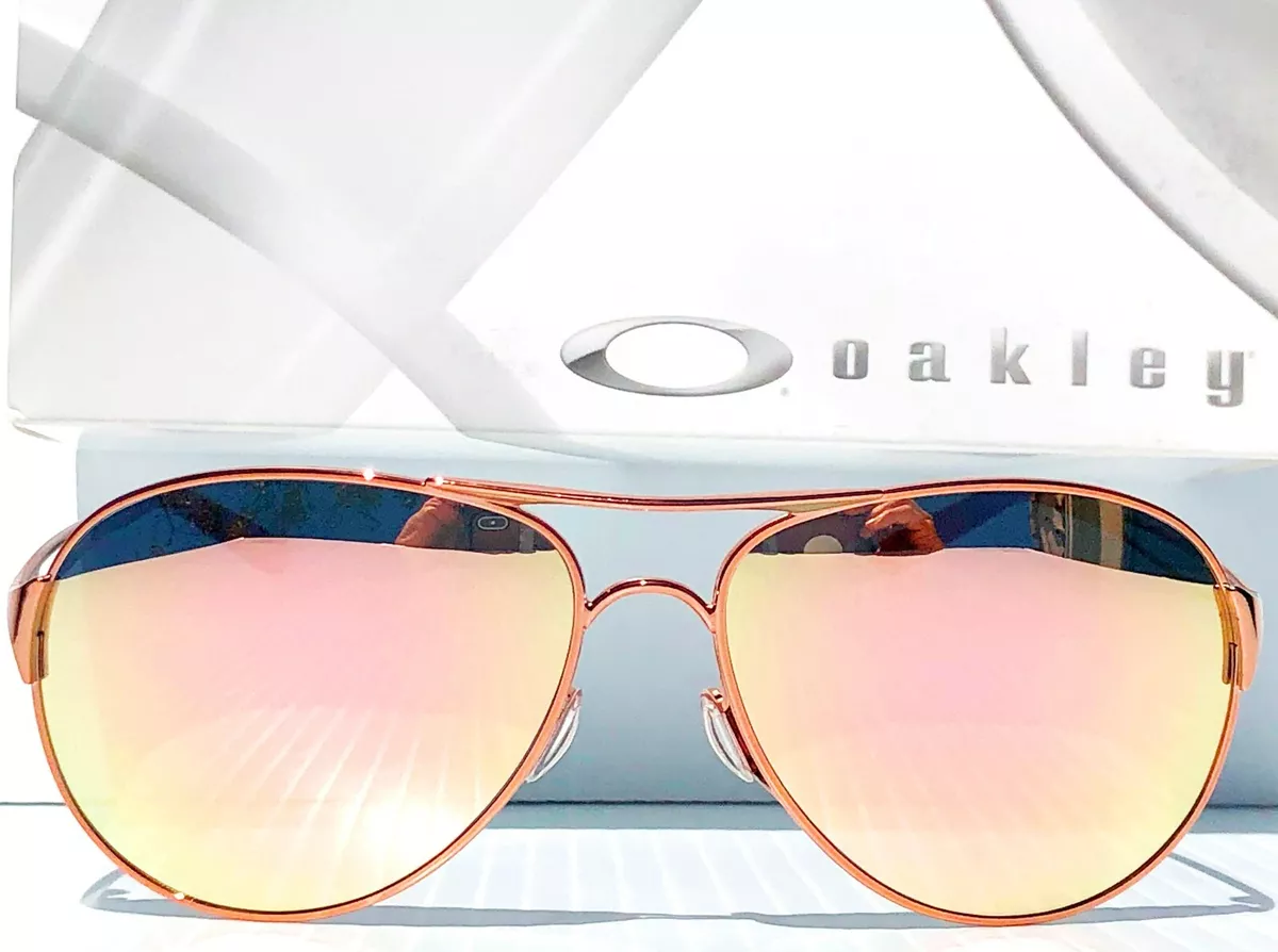 NEW* Oakley Caveat POLARIZED Galaxy Rose Gold 60mm Aviator Womens Sunglass  4054