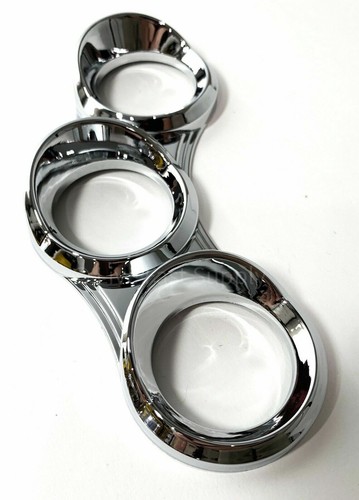 Chrome Instrument Dash Gauge Covers w/ Visor Kit Peterbilt 379 384 386 387 389 - 第 3/9 張圖片