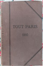 1910 TOUT PARIS A. LA FARE BOTTIN WHO'S WHO ANNUAIRE DE LA SOCIÉTÉ PARISIENNE