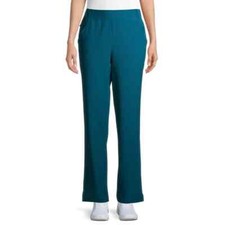 ClimateRight by Cuddl Duds Scrub Pant Small Women's Petite Baby Teal Pockets