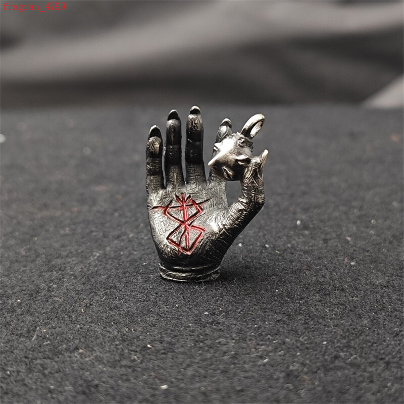 Anime Berserk El Huevo del Rey 925 Plata Colgante Collar Mano de Dios Altar