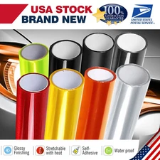 Fit For Headlight Taillamp Transparent Lens Vinyl Protection Wrap Film 8 Colours