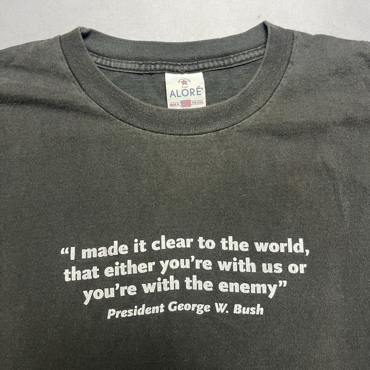 Vintage 90s George Bush Enemy Single Stitch T Shirt 2XL | eBay