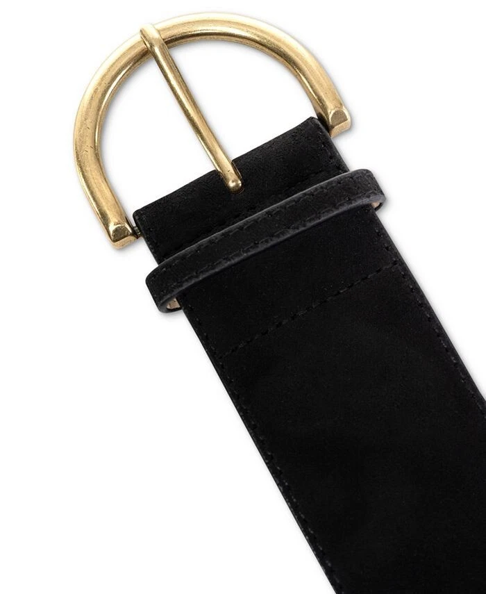 Style & Co Women's Faux-Suede Stretch Belt – Black, Gold Buckle, Size M/L - Image 2 of 3