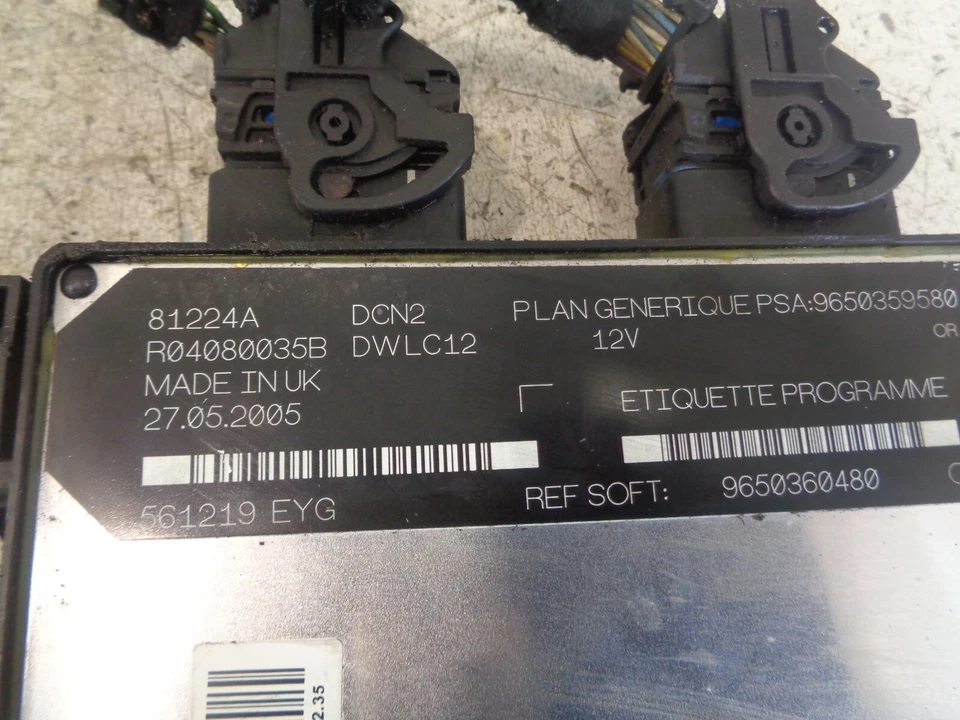 Peugeot Partner 2005 1,9 motor diésel control ecu 9650360480 Foto 2 de 2