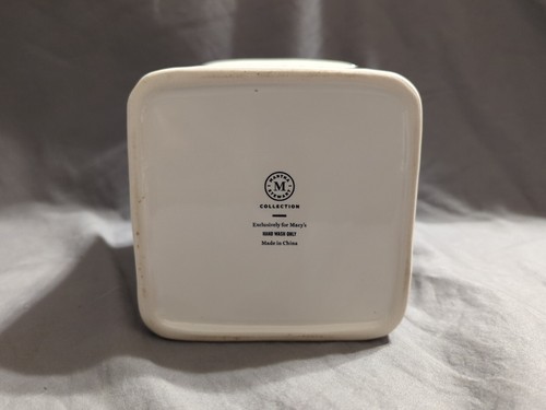 Martha Stewart Collection ceramica con coperchio in legno, contenitore medio alto 6 1/2 - Foto 8 di 12