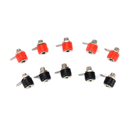 10x 4mm Banana Panel Socket Test Probe Binding Post Nut Plug Jack Connector D-wl