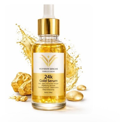 24K GOLD ELIXIR SERUM infused collagen, peptide, hyaluronic acid 