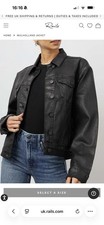 RAILS Mulholland Jacket Coated Noir size m rrp £248