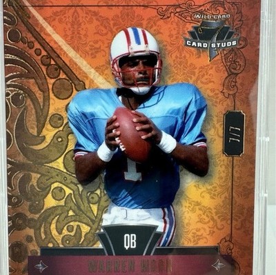Wild Card Card Studs Warren Moon Football 7CDL-WM Serial #1/1 (2026)