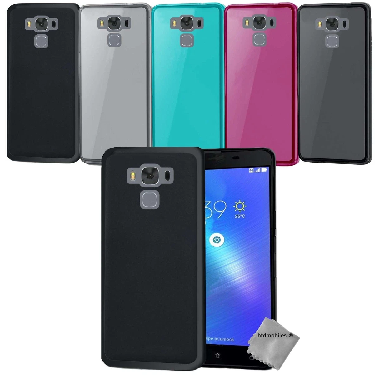 Étui de protection à rabat en cuir PU pour Asus ZenFone Live