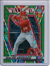 2021 Panini Mosaic Will To Win Nolan Arenado #WTW4 Green Mosaic Prizm