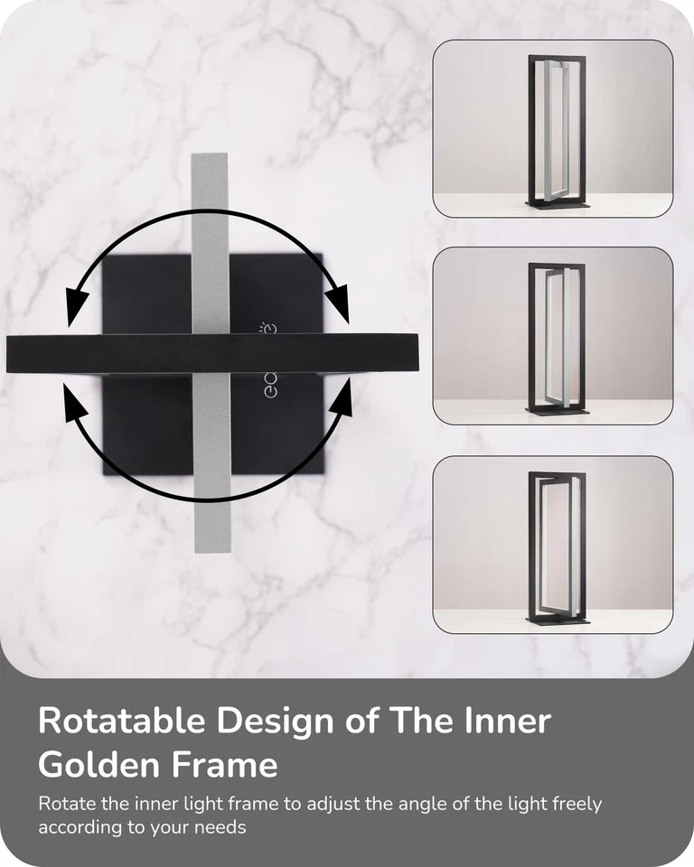 Modern LED Table Lamp, 750LM Stepless Dimmable Bedside Lamp, 3 Color Temperat... - Image 2 of 4