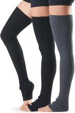 Toesox Thigh High Leg Warmers for Women, Ballet and Yoga - 80s Style -33" Length