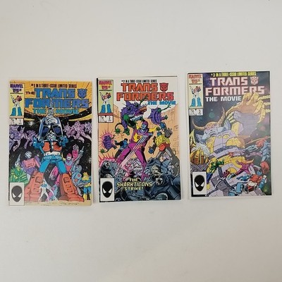 Transformers The Movie Marvel Limited  SERIES Adaptation 1 2 3 1986 FULL SET MCU