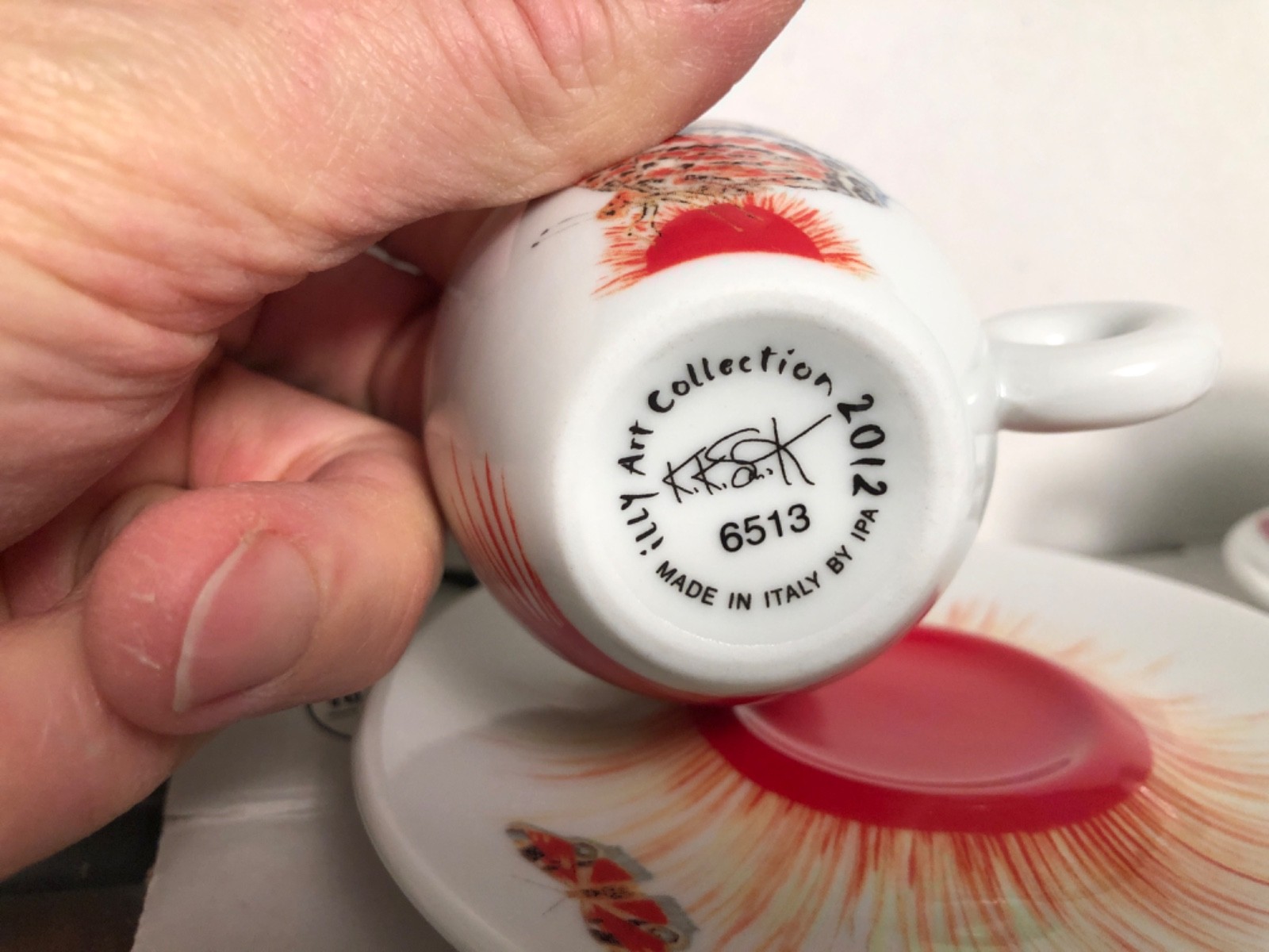 ILLY ART COLLECTION ESPRESSO CUPS BUTTERFLY SET OF 4 2012 Kiki Smith