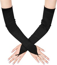 Fingerless Opera Gloves Long Stretchy Arm Sleeves Cosplay Halloween Costume