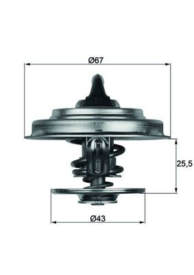 MAHLE TX 18 87D Thermostat, coolant for DAEWOO,DAIMLER,JAGUAR,MERCEDES-BENZ,PUCH