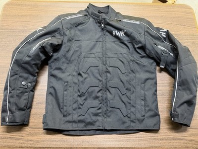 HWK Spyder Men's Black Motorcycle Jacket - Medium