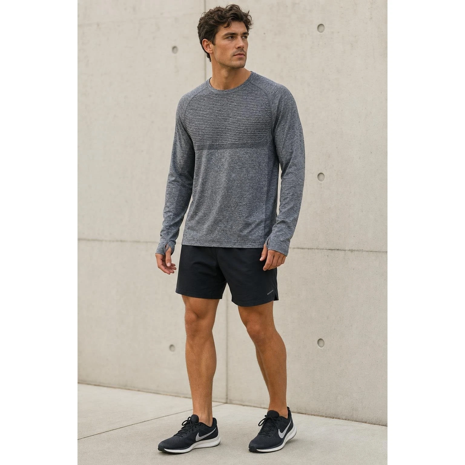 Nike Dri-FIT Running Shirt Mens L Gray Long Sleeve Thumbhole Athleisure Training
Opens in a new wind
