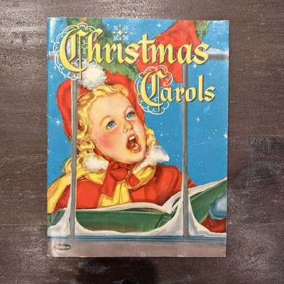 Vintage 1952 Whitman Christmas Carol Carols Song Book Karl Schulte