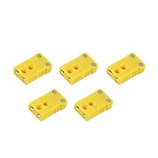 5pcs K Type Thermocouple Wire Connectors Female Plug Adapter 120 C 248 F Yellow