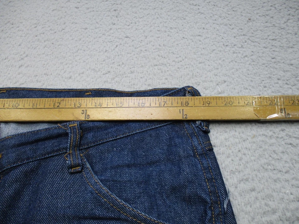 Pantalones de mezclilla Round House para hombre 38 azul crudo pierna recta hechos en EE. UU. ropa de trabajo Foto 4 de 4