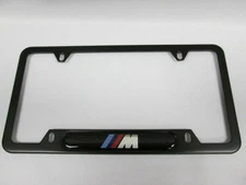 BMW OEM LICENSE FRAME - BLACK STAINLESS STEEL - 82120010404