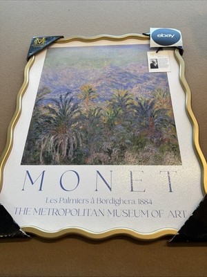 New  Vintage framed artwork 16x20 Monet Les Palmiers A Bordighera 1884
